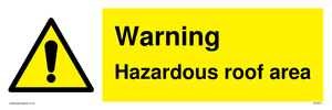 WV5671: Warning Hazardous roof area