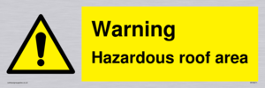 WV5671: Warning Hazardous roof area