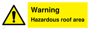 WV5671: Warning Hazardous roof area