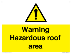 WV5671: Warning Hazardous roof area