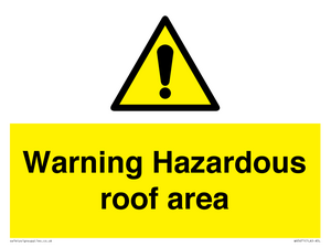 WV5671: Warning Hazardous roof area