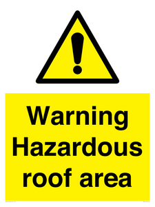 WV5671: Warning Hazardous roof area