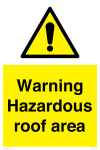 WV5671: Warning Hazardous roof area