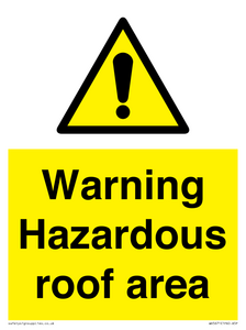 WV5671: Warning Hazardous roof area