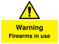 WV5676: Warning Firearms in use