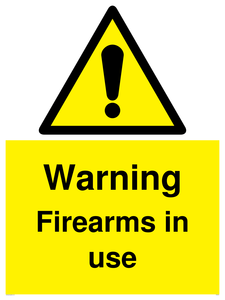 WV5676: Warning Firearms in use