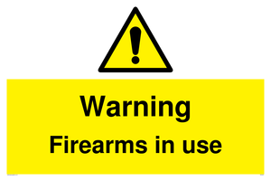 WV5676: Warning Firearms in use