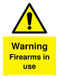 WV5676: Warning Firearms in use