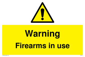 WV5676: Warning Firearms in use