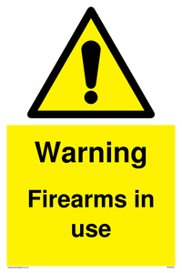 WV5676: Warning Firearms in use