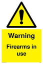 WV5676: Warning Firearms in use
