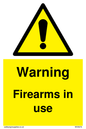 WV5676: Warning Firearms in use