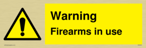 WV5676: Warning Firearms in use