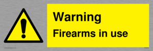 WV5676: Warning Firearms in use