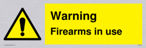 WV5676: Warning Firearms in use