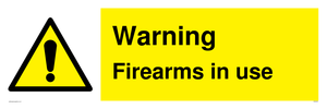WV5676: Warning Firearms in use