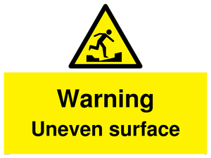 WV5756: Warning Uneven surface