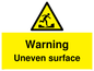 WV5756: Warning Uneven surface