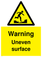 WV5756: Warning Uneven surface