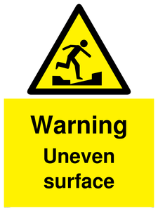 WV5756: Warning Uneven surface