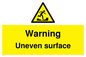 WV5756: Warning Uneven surface