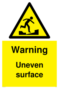 WV5756: Warning Uneven surface