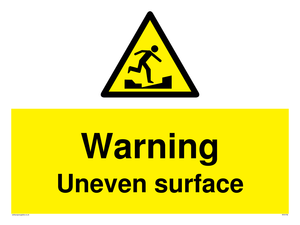 WV5756: Warning Uneven surface