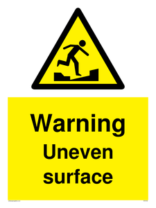 WV5756: Warning Uneven surface