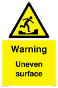 WV5756: Warning Uneven surface