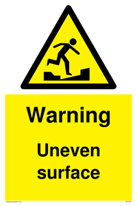 WV5756: Warning Uneven surface