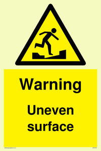 WV5756: Warning Uneven surface