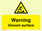 WV5756: Warning Uneven surface