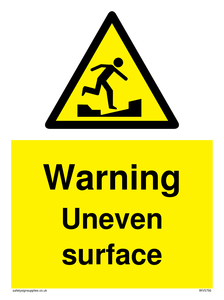 WV5756: Warning Uneven surface