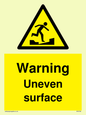 WV5756: Warning Uneven surface