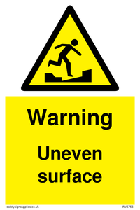 WV5756: Warning Uneven surface