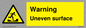 WV5756: Warning Uneven surface