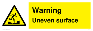 WV5756: Warning Uneven surface