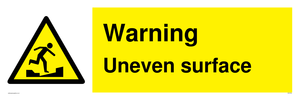 WV5756: Warning Uneven surface