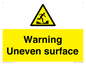 WV5756: Warning Uneven surface