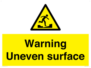 WV5756: Warning Uneven surface