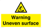 WV5756: Warning Uneven surface
