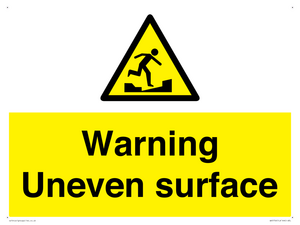 WV5756: Warning Uneven surface