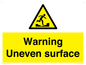 WV5756: Warning Uneven surface