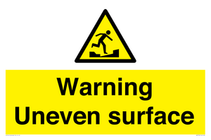 WV5756: Warning Uneven surface