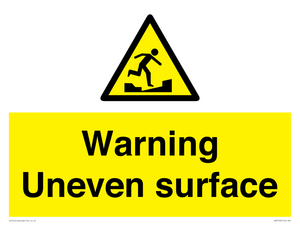 WV5756: Warning Uneven surface