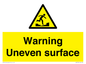 WV5756: Warning Uneven surface