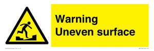 WV5756: Warning Uneven surface