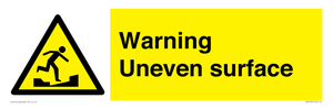WV5756: Warning Uneven surface