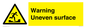WV5756: Warning Uneven surface