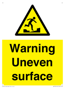 WV5756: Warning Uneven surface